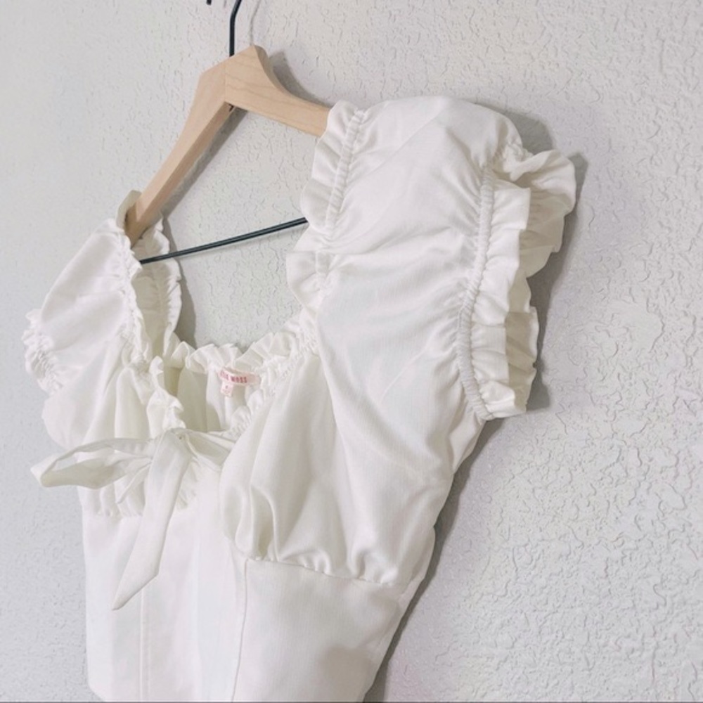 Lottie Moss Pacsun Tie Front Bustier Top